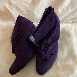 Purple Suede Booties